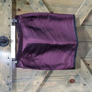 DOLCE & GABBANA SKIRT PURPLE SILK BLEND BLACK TRIM MINI SIZE 42 / Medium